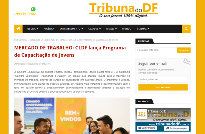 Tribuna do DF: MERCADO DE TRABALHO: CLDF lança Programa de Capacitação de Jovens