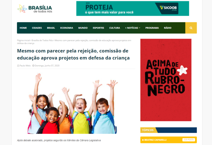 Brasília de Todos Nós: Mesmo com parecer pela rejeição, comissão de educação aprova projetos em defesa da criança