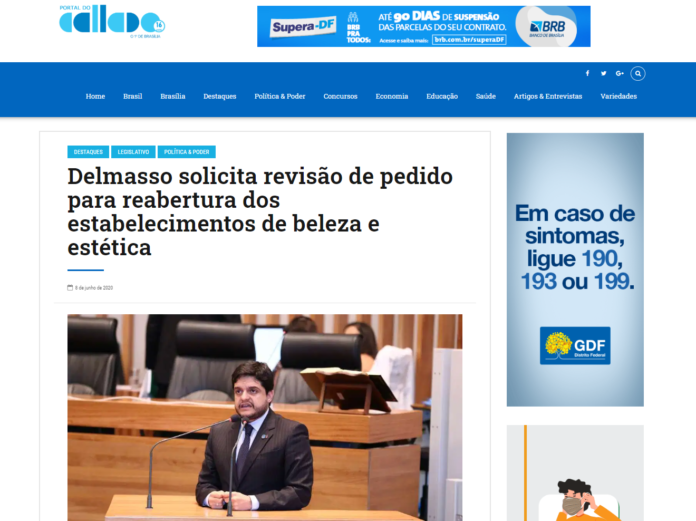 Blog do Callado: Delmasso solicita revisão de pedido para reabertura dos estabelecimentos de beleza e estética