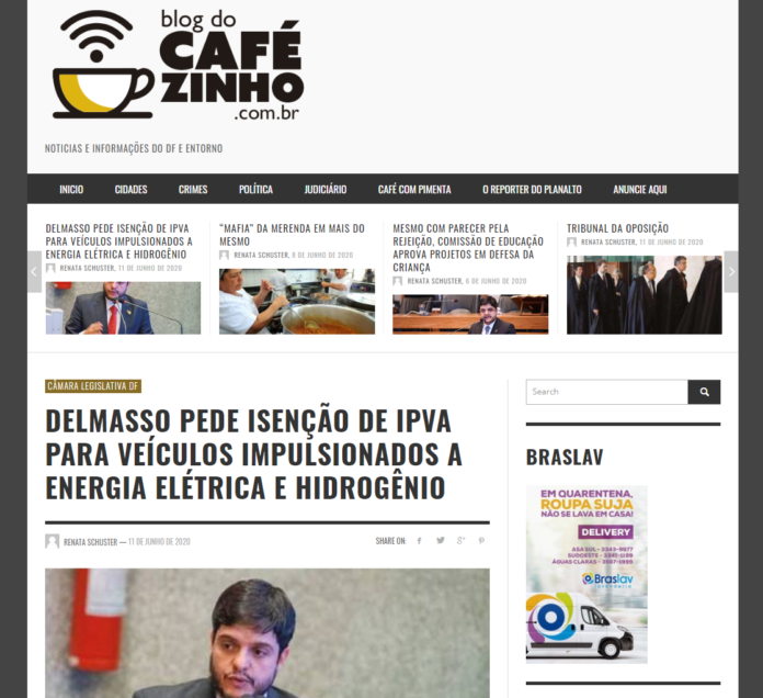 Blog do Cafezinho: DELMASSO PEDE ISENÇÃO DE IPVA PARA VEÍCULOS IMPULSIONADOS A ENERGIA ELÉTRICA E HIDROGÊNIO