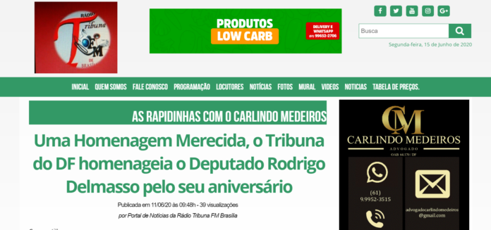 Tribuna FM Brasília: Uma Homenagem Merecida, o Tribuna do DF homenageia o Deputado Rodrigo Delmasso pelo seu aniversário