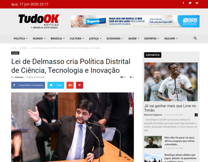 Tudo Ok Notícias: Lei de Delmasso cria Política Distrital de Ciência, Tecnologia e Inovação
