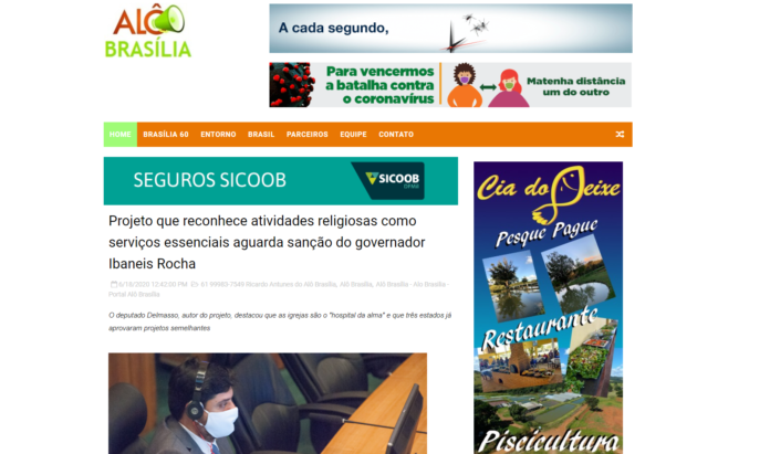 Alô Brasília: Projeto que reconhece atividades religiosas como serviços essenciais aguarda sanção do governador Ibaneis Rocha