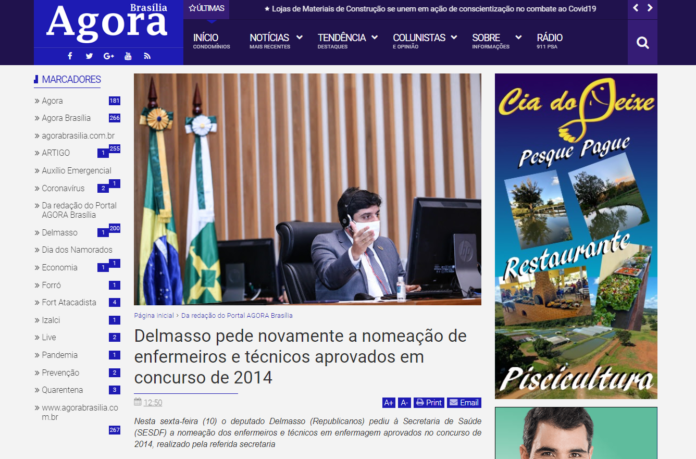 Agora Brasília: Delmasso pede novamente a nomeação de enfermeiros e técnicos aprovados em concurso de 2014