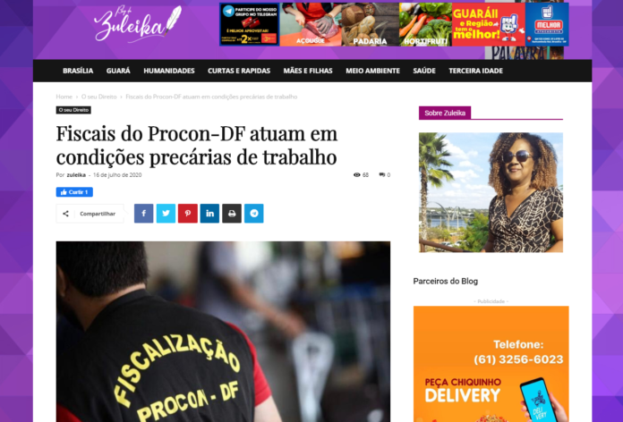 Blog da Zuleika: Fiscais do Procon-DF atuam em condições precárias de trabalho