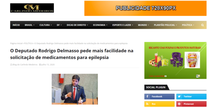 Blog do Carlindo Medeiros: O Deputado Rodrigo Delmasso pede mais facilidade na solicitação de medicamentos para epilepsia