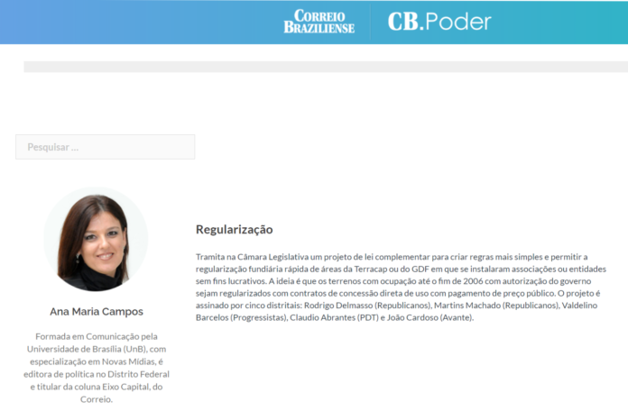 Correio Braziliense, CB Poder do dia 21 de julho - Regularização