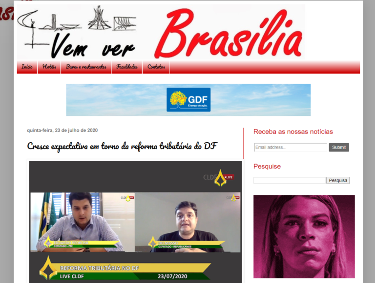 Vem ver Brasília: Cresce expectativa em torno da reforma tributária do DF