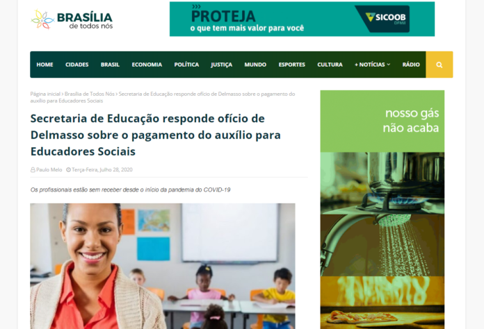 Brasília de Todos Nós: Secretaria de Educação responde ofício de Delmasso sobre o pagamento do auxílio para Educadores Sociais Brasília de Todos Nós: Secretaria de Educação responde ofício de Delmasso sobre o pagamento do auxílio para Educadores Sociais