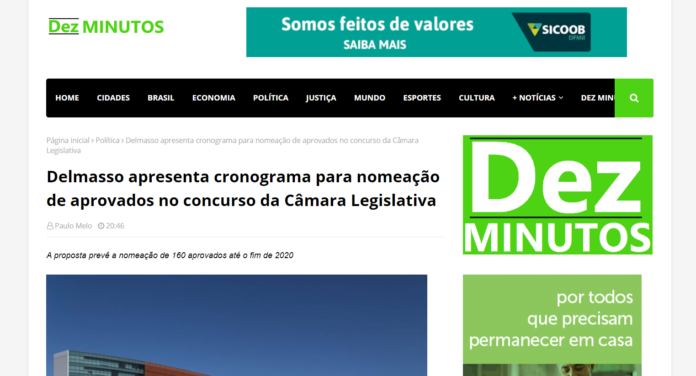Dez Minutos: Delmasso apresenta cronograma para nomeação de aprovados no concurso da Câmara Legislativa
