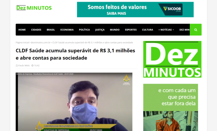 Dez Minutos: CLDF Saúde acumula superávit de R$ 3,1 milhões e abre contas para sociedade
