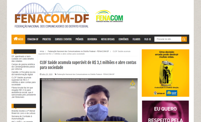 Fenacom DF: CLDF Saúde acumula superávit de R$ 3,1 milhões e abre contas para sociedade