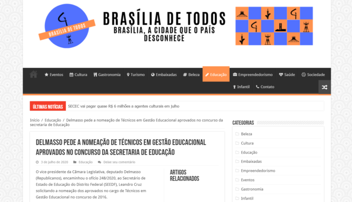 Brasília de Todos Nós: Delmasso pede a nomeação de Técnicos em Gestão Educacional aprovados no concurso da secretaria de Educação
