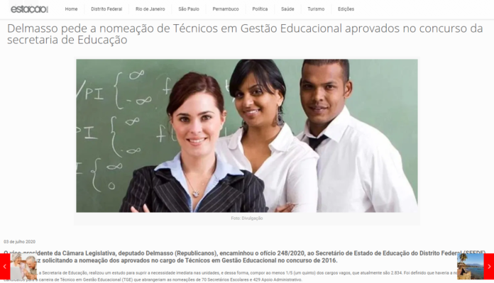 Estação Brasil: Delmasso pede a nomeação de Técnicos em Gestão Educacional aprovados no concurso da secretaria de Educação