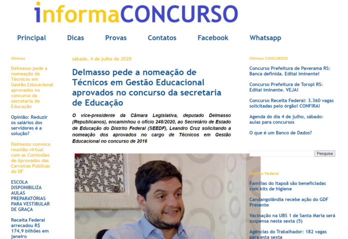 Informa Concurso: Delmasso pede a nomeação de Técnicos em Gestão Educacional aprovados no concurso da secretaria de Educação Informa Concurso: Delmasso pede a nomeação de Técnicos em Gestão Educacional aprovados no concurso da secretaria de Educação
