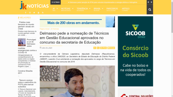 JK Notícias: Delmasso pede a nomeação de Técnicos em Gestão Educacional aprovados no concurso da secretaria de Educação JK Notícias: Delmasso pede a nomeação de Técnicos em Gestão Educacional aprovados no concurso da secretaria de Educação