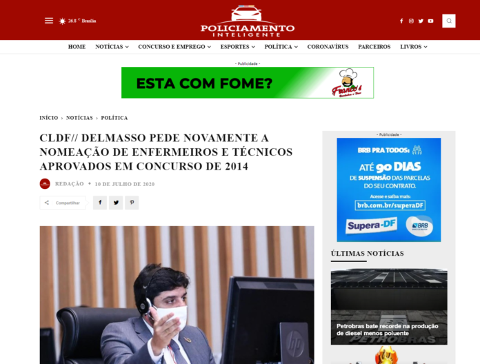 Policiamento Inteligente: CLDF// DELMASSO PEDE NOVAMENTE A NOMEAÇÃO DE ENFERMEIROS E TÉCNICOS APROVADOS EM CONCURSO DE 2014