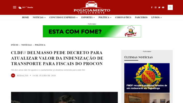 Policiamento Inteligente: CLDF// DELMASSO PEDE DECRETO PARA ATUALIZAR VALOR DA INDENIZAÇÃO DE TRANSPORTE PARA FISCAIS DO PROCON