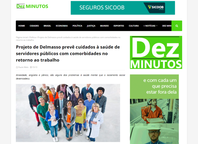 Dez Minutos: Projeto de Delmasso prevê cuidados à saúde de servidores públicos com comorbidades no retorno ao trabalho