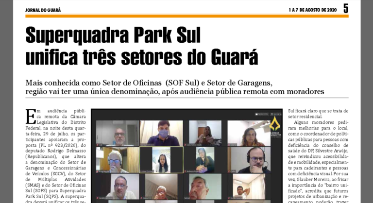 Jornal do Guará - Superquadra Park Sul unifica três setores do Guará