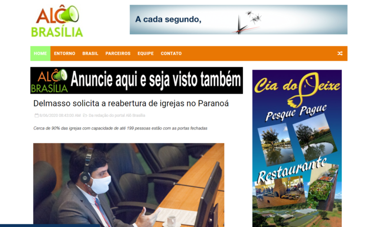 Alô Brasília: Delmasso solicita a reabertura de igrejas no Paranoá