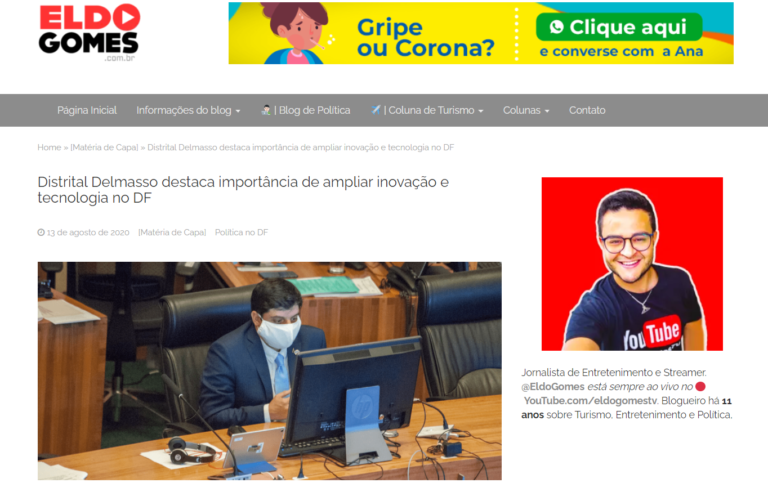 Eldo Gomes: Distrital Delmasso destaca importância de ampliar inovação e tecnologia no DF