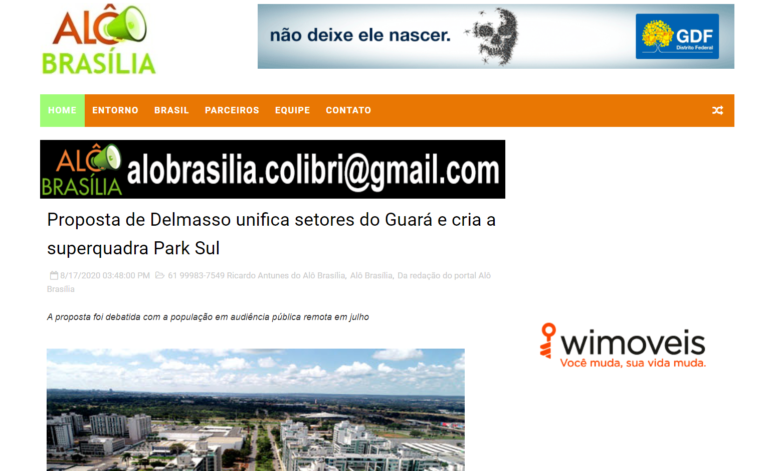 Alô Brasília: Proposta de Delmasso unifica setores do Guará e cria a superquadra Park Sul