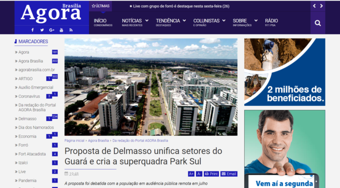 Agora Brasília: Proposta de Delmasso unifica setores do Guará e cria a superquadra Park Sul