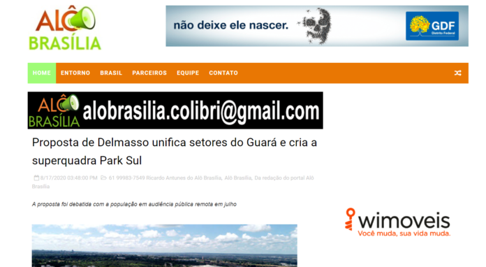 Alô Brasília: Proposta de Delmasso unifica setores do Guará e cria a superquadra Park Sul