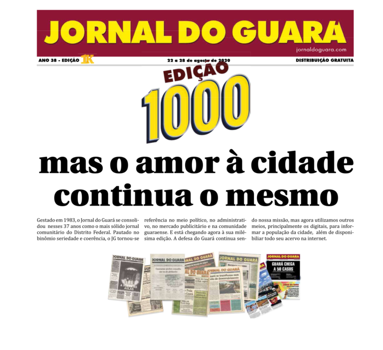 Jornal do Guará 1000 edições!