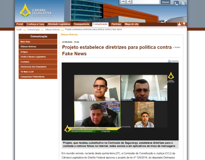 CLDF: Projeto estabelece diretrizes para política contra Fake News
