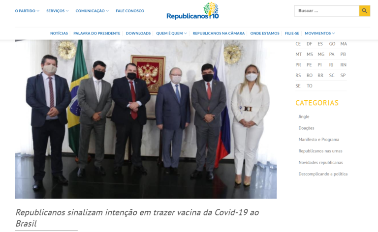 Republicanos: Republicanos sinalizam intenção em trazer vacina da Covid-19 ao Brasil