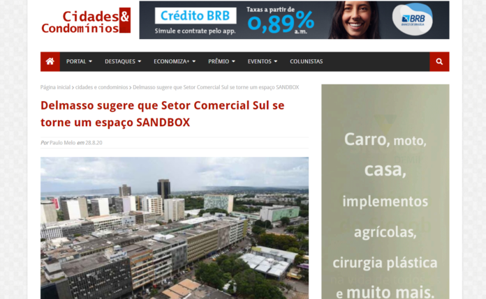 Cidades e Condomínios: Delmasso sugere que Setor Comercial Sul se torne um espaço SANDBOX