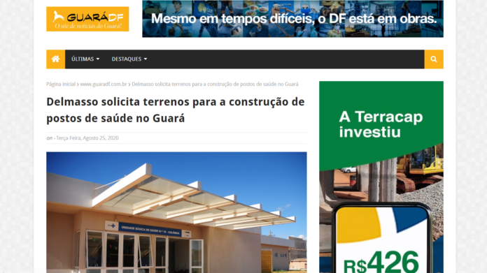 Guará DF: Delmasso solicita terrenos para a construção de postos de saúde no Guará