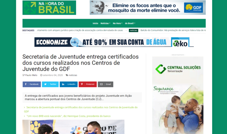 Na Hora do Brasil: Certificados de oficinas e cursos realizados até maio são entregues a jovens dos Centros de Juventude