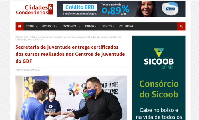 Cidades e Condomínios: Certificados de oficinas e cursos realizados até maio são entregues a jovens dos Centros de Juventude