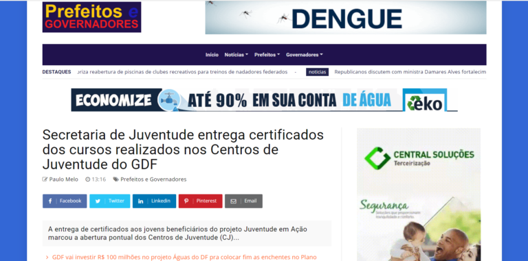 Prefeitos e Governadores: Certificados de oficinas e cursos realizados até maio são entregues a jovens dos Centros de Juventude