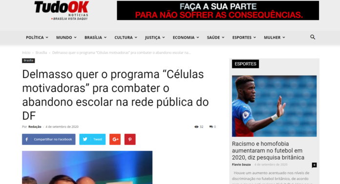 Tudo Ok Notícias: Delmasso quer o programa “Células motivadoras” pra combater o abandono escolar na rede pública do DF