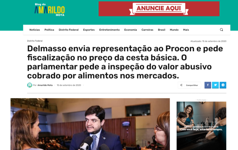 Blog do Amarildo: Delmasso envia representação ao Procon e pede fiscalização no preço da cesta básica. O parlamentar pede a inspeção do valor abusivo cobrado por alimentos nos mercados.