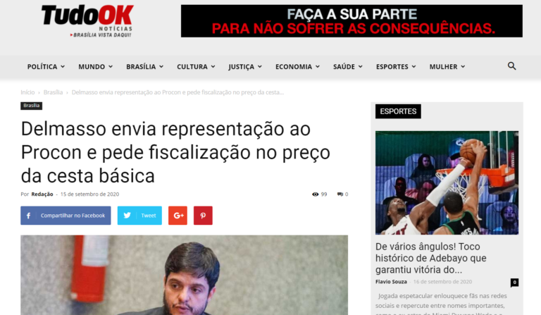 Tudo Ok Notícias: Delmasso envia representação ao Procon e pede fiscalização no preço da cesta básica.