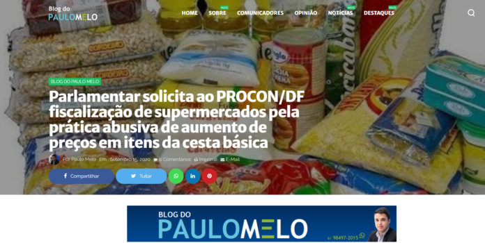 Blog do Paulo Melo: Delmasso envia representação ao Procon e pede fiscalização no preço da cesta básica.