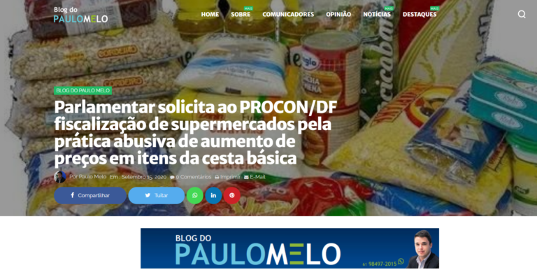 Blog do Paulo Melo: Delmasso envia representação ao Procon e pede fiscalização no preço da cesta básica.