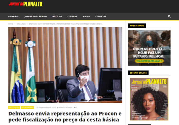 Jornal do Planalto: Delmasso envia representação ao Procon e pede fiscalização no preço da cesta básica