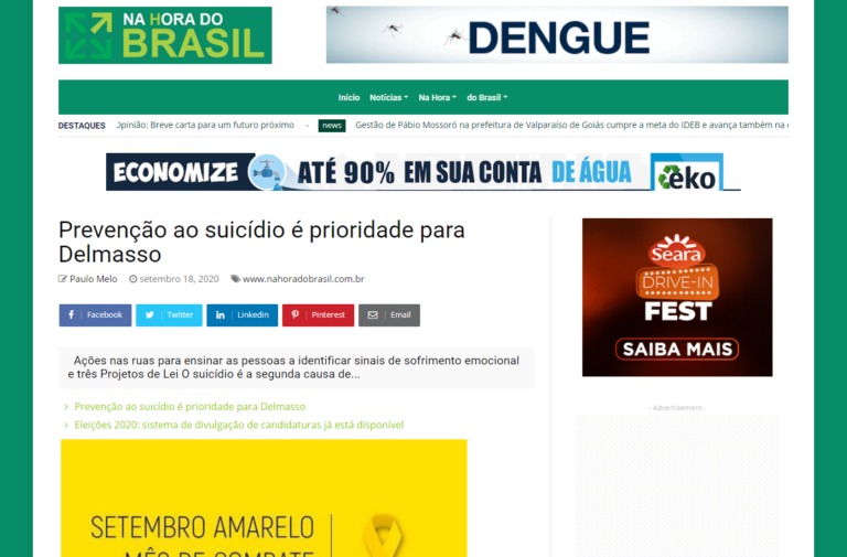 Na Hora do Brasil: Prevenção ao suicídio é prioridade para Delmasso