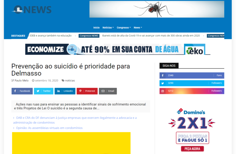 Congresso News: Prevenção ao suicídio é prioridade para Delmasso