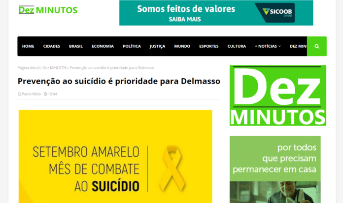 Dez Minutos: Prevenção ao suicídio é prioridade para Delmasso