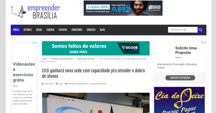 Empreender Brasília: CILG ganhará nova sede com capacidade pra atender o dobro de alunos