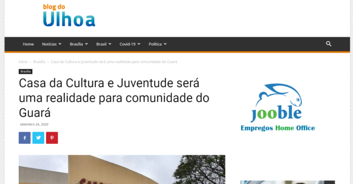 Blog do Ulhoa: Casa da Cultura e Juventude será uma realidade para comunidade do Guará