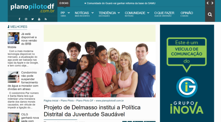 Plano Piloto DF: Projeto de Delmasso institui a Política Distrital da Juventude Saudável