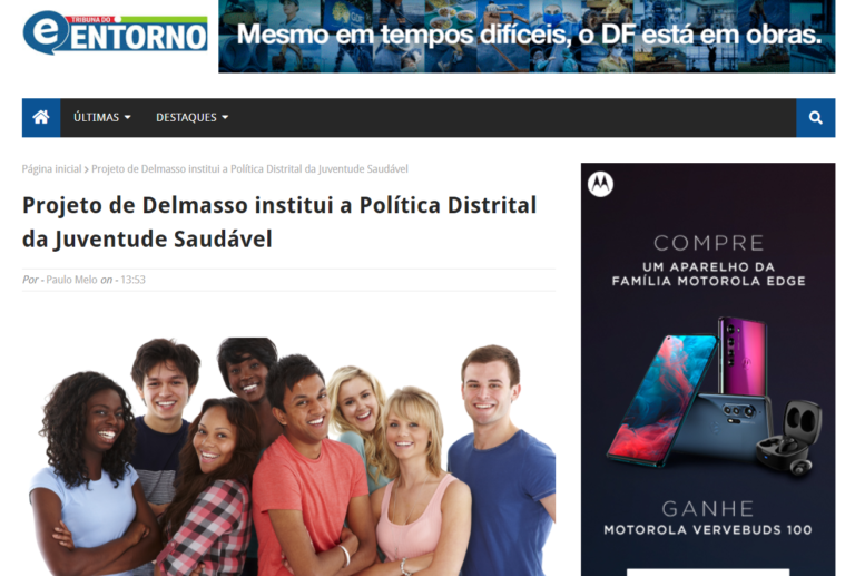 Tribuna do Entorno: Projeto de Delmasso institui a Política Distrital da Juventude Saudável